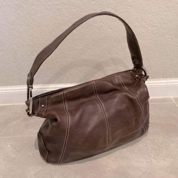 Tignanello Handbags - Tignanello Brown Leather Hobo Bag